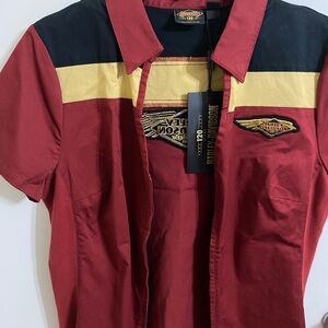 Harley-Davidson Red and Yellow Shirt